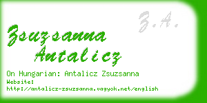 zsuzsanna antalicz business card